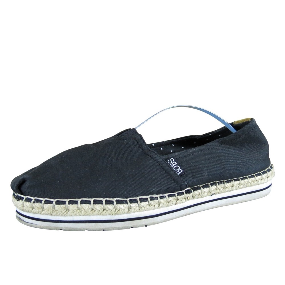 Bobs By Skechers Women's Espadrille Black Fabric Sz 9 Medium Used 2025